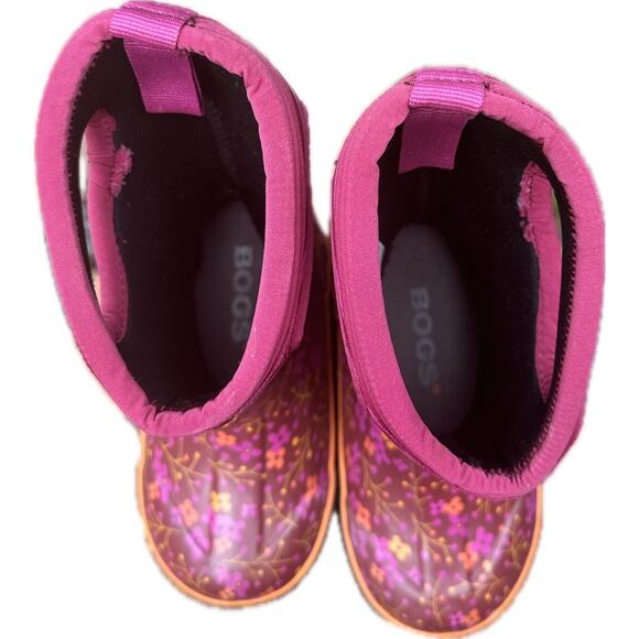 Bogs Kids' Purple Floral Boots - Picture 3 of 6